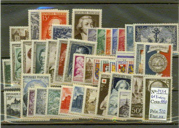 FRANCE ANNEE COMPLETE 1951 ** - 1950-1959