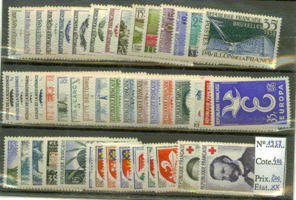 FRANCE ANNEE COMPLETE 1958 ** - 1950-1959