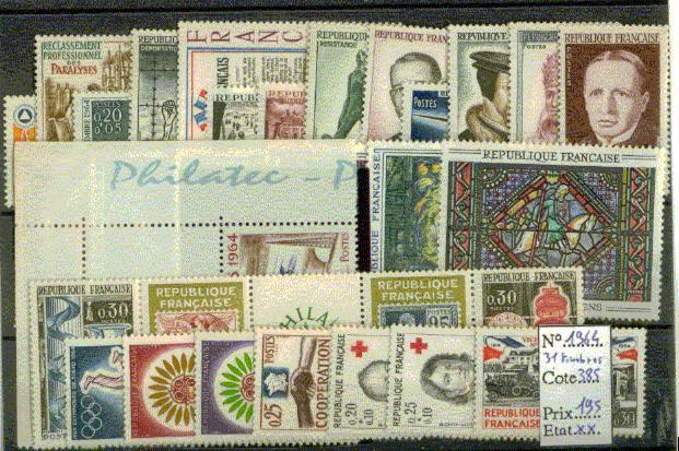 FRANCE ANNEE COMPLETE 1964 ** - 1960-1969