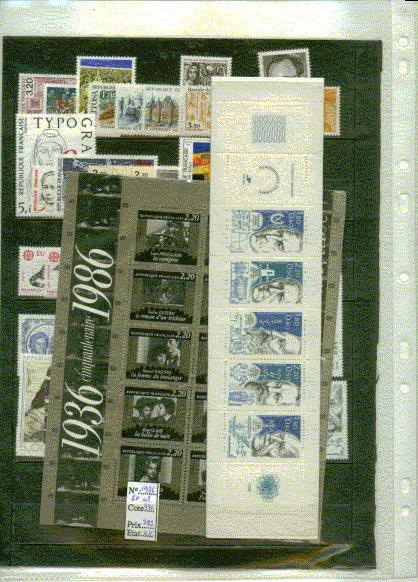 FRANCE ANNEE COMPLETE 1986 ** - 1980-1989