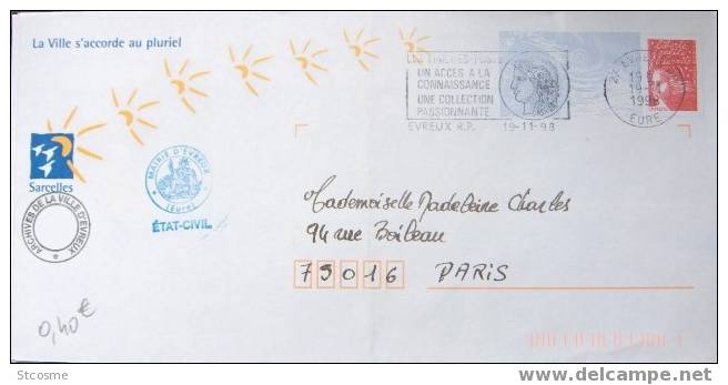 D95-22 Entier Postal / Postal Stationnery / PAP Sarcelles (95) - PAP: Aufdrucke/Luquet