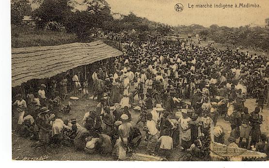 Congo Belge Le Marché Indigene à Madimba Nels - Congo Belge