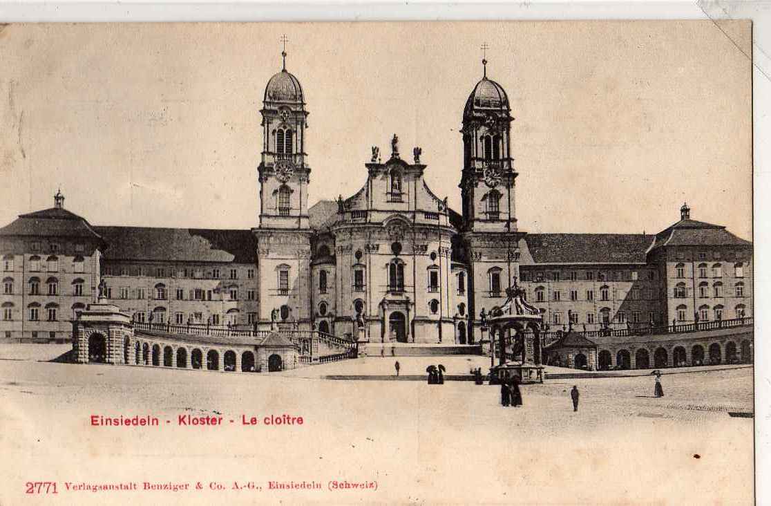 SUISSE EINSIEDELN Kloster, Le Cloitre Animée 1907 - Einsiedeln
