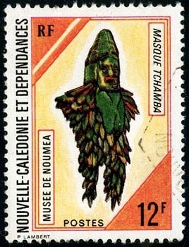 Nouvelle Calédonie-O (Y/T No, 384 - Masque Tchamba) (o) - Used Stamps