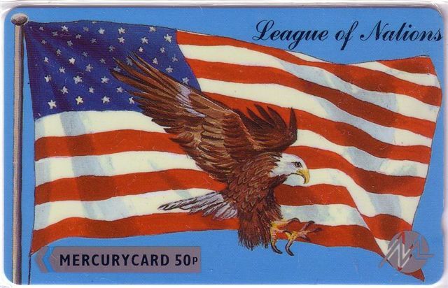 EAGLE - Aigle - Adler - águila - Aquila - Eagles - United States - USA  America Flag - Flags - Old And Rare Mercury Card - Águilas & Aves De Presa