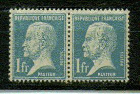 FRANCE Nº 179 ** Paire - 1922-26 Pasteur