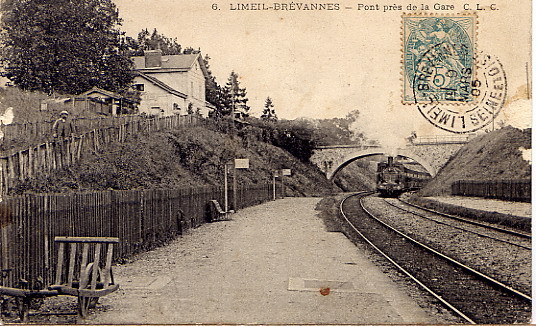 Limeil Pont Pres De La Gare Arrivee Locomotive - Limeil Brevannes