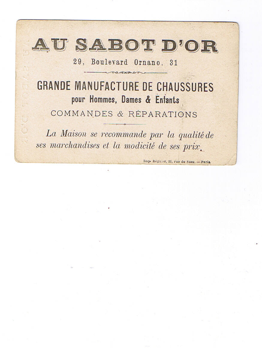 AU SABOT D OR  EXPOSITION UNIVERSELLE 1889    Maison Romane - Altri & Non Classificati