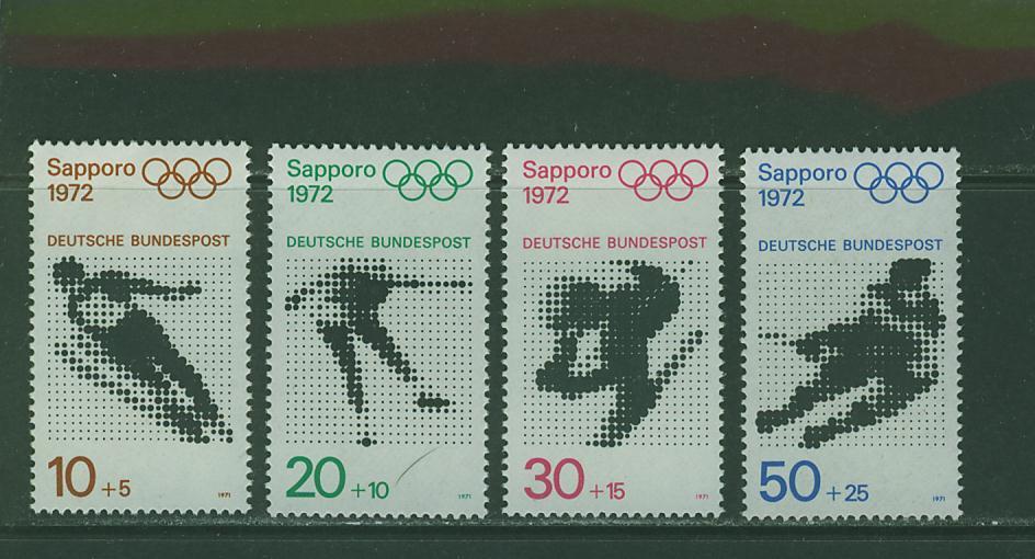 372N0152 Saut A Ski Patinage De Vitesse 544 à 547 Allemagne 1972 Neuf ** Jeux Olympiques De Sapporo - Hiver 1972: Sapporo
