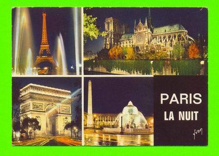 PARIS LA NUIT -  ÉDITIONS D´ART YVON - CARTE A CIRCULÉE - - Paris By Night