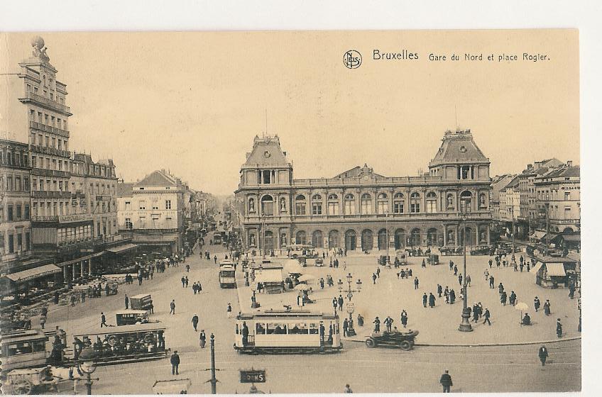 Brussel Gare Du Nord Et Place Rogier Animé + Tram (d481) - Schienenverkehr - Bahnhöfe