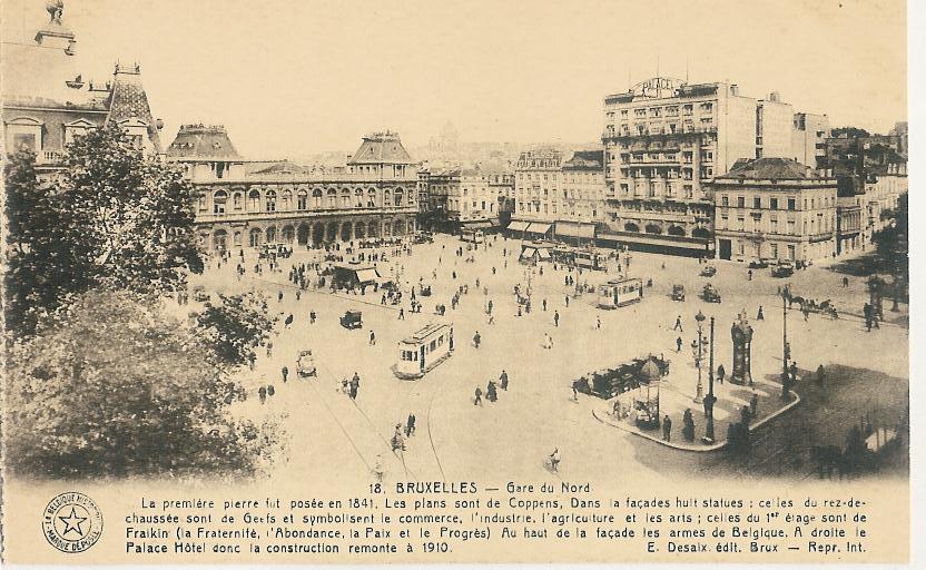 Brussel Gare Du Nord  Animé + Tram (d482) - Spoorwegen, Stations