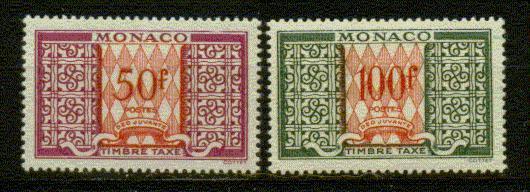 MONACO TAXES Nº 38 A & 39 ** - Postage Due