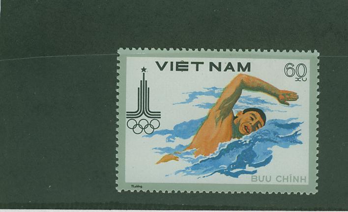 180N0074 Natation Viet Nam 1980 Neuf ** Jeux Olympiques De Moscou - Natation