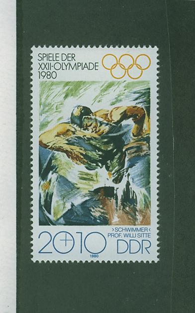 180N0103 Natation DDR 1980 Neuf ** Jeux Olympiques De Moscou - Swimming