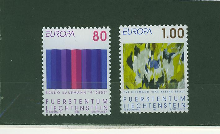L0226 Europa Art Contemporain Kaufmann Kliemand 995 à 996 Liechtenstein 1993 Neuf ** - 1993