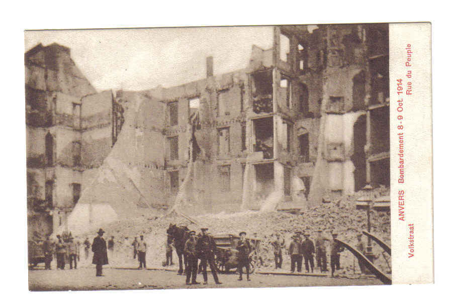 Antwerpen Bombardement 8-9 Okt 1914 Volksstraat Niet Gelopen Ttb - Antwerpen