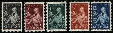 Ned 1938 Kinder Serie Mint Hinged 313-317 # 170 - Unused Stamps