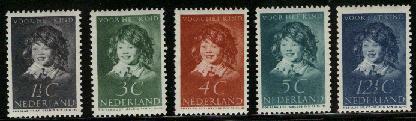 Ned 1937 Child Serie Mint Hinged  300-304 #58 - Unused Stamps