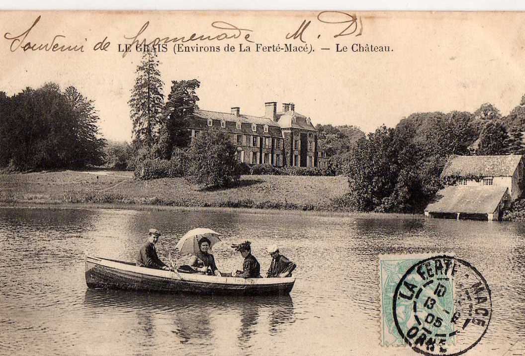 61 LE GRAIS (environs De La Ferté Macé) Le Chateau, Animée, Canot 1905 - La Ferte Mace