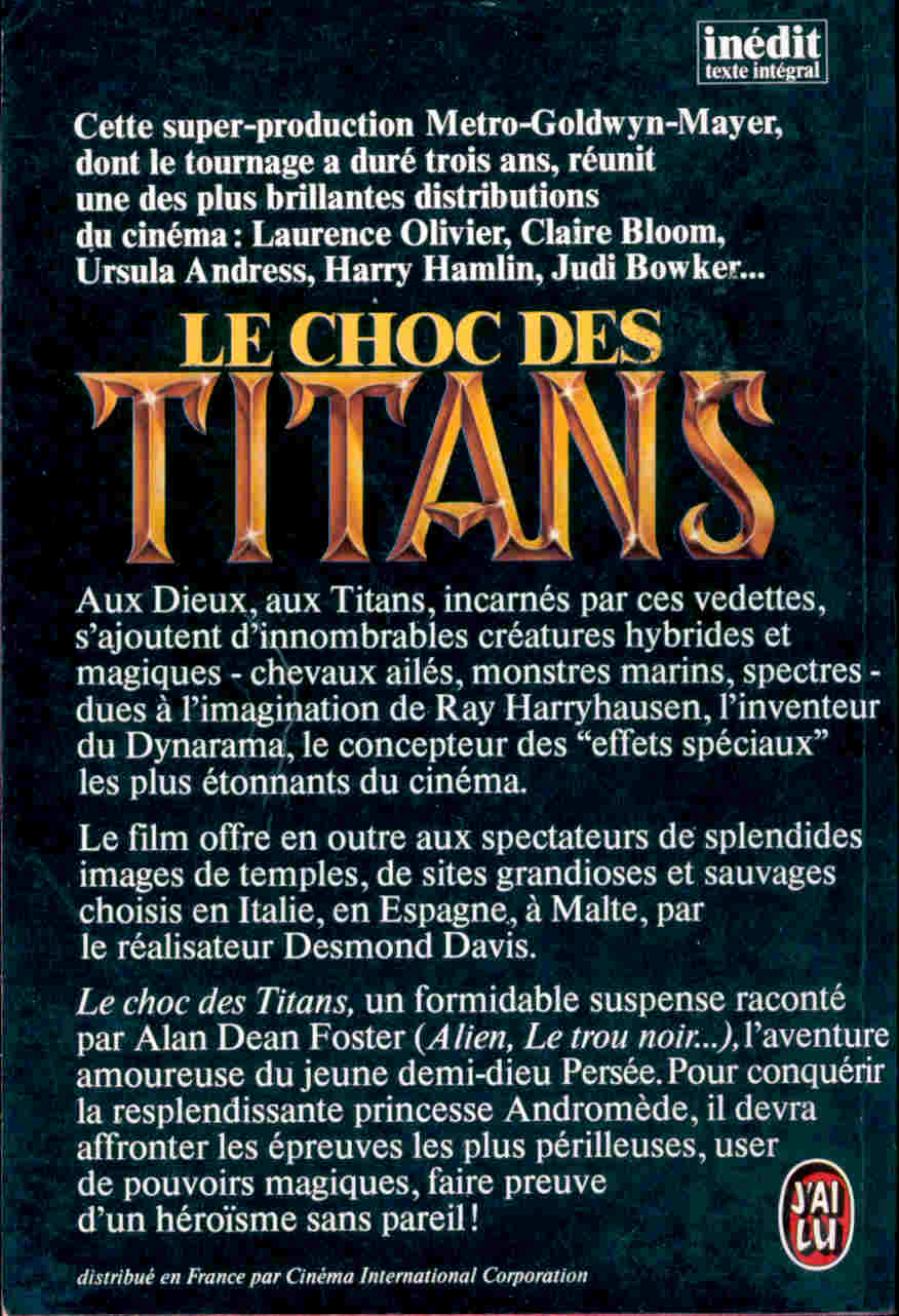 J´ai Lu N° 1210 - Alan Dean Foster - Le Choc Des Titans - ( Édition Illustrée ) . - J'ai Lu