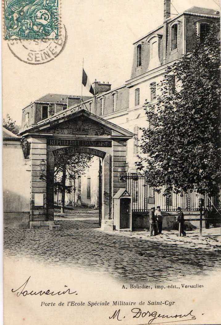 78 ST CYR ECOLE Porte De L´Ecole Spéciale Militaire, Animée, Ed Bourdier, 1905 - St. Cyr L'Ecole