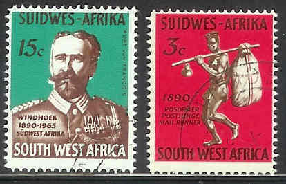 SWA 1965 Cancelled Stamp(s) Windhoek 325-326 #611 - Namibie (1990- ...)