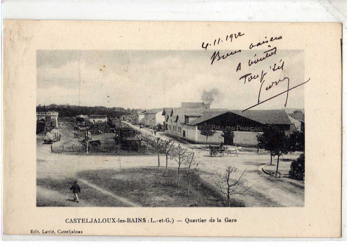 47 CASTELJALOUX Quartier De La Gare, Usine, Animée 1922 - Casteljaloux