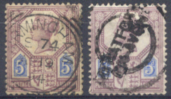 Lot N°3391  G.B. N°99x2, Teintes Différentes - Used Stamps