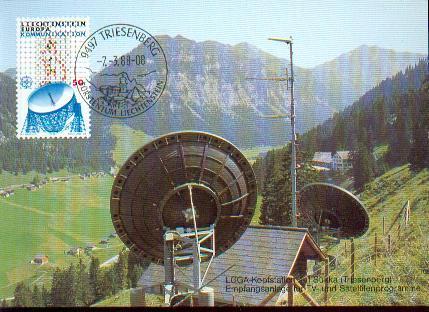 LIECHTENSTEIN  EUROPA CEPT 88 CARTE MAXIMUM NUM MICHEL  938 COMMUNICATION - 1988