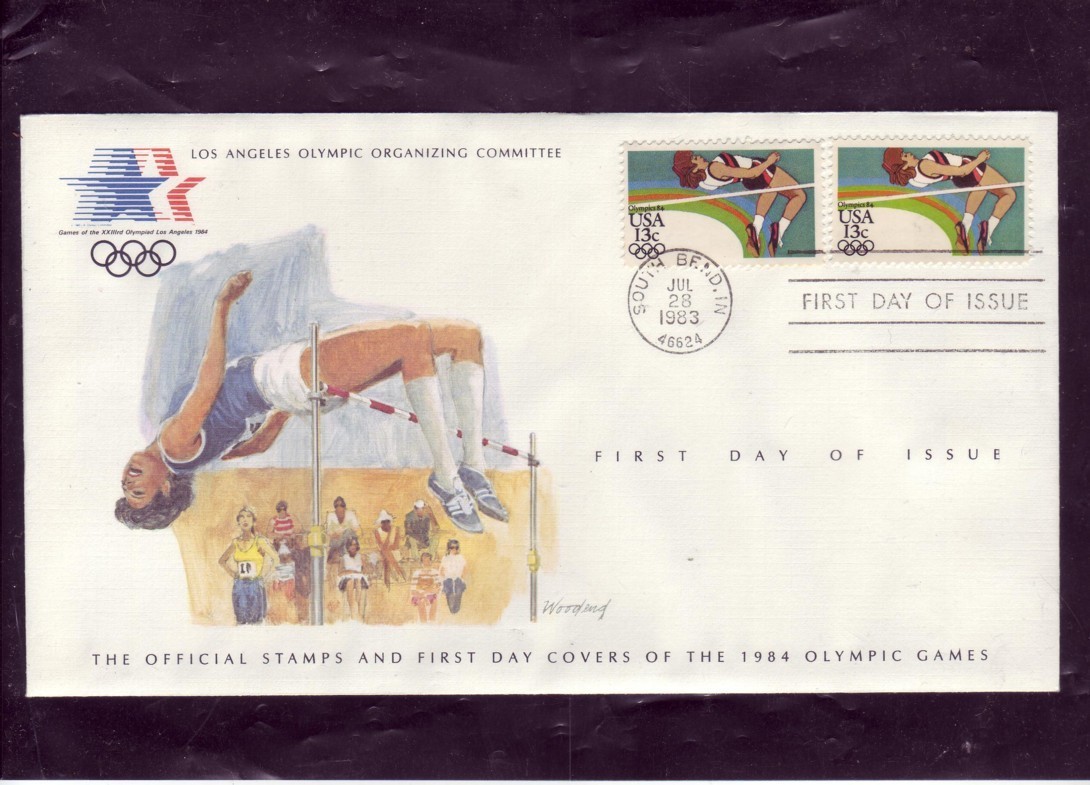 USA       FDC         Jeux Olympiques 1984        Saut En Hauteur - Ete 1984: Los Angeles