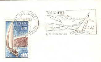 Voile - Talloires (Haute Savoie) - Flamme 1971 - Sailing