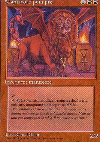 Manticore Pourpre - Cartas Rojas