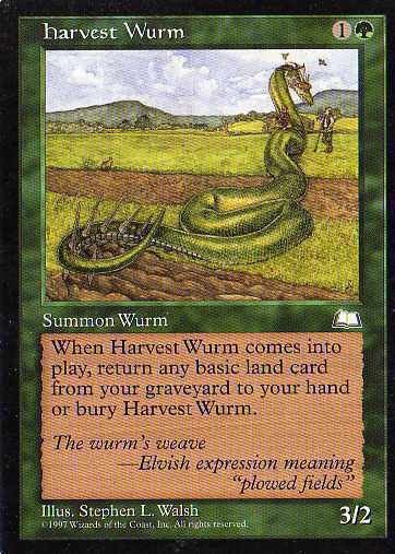 Harvest Wurm - Cartes Vertes