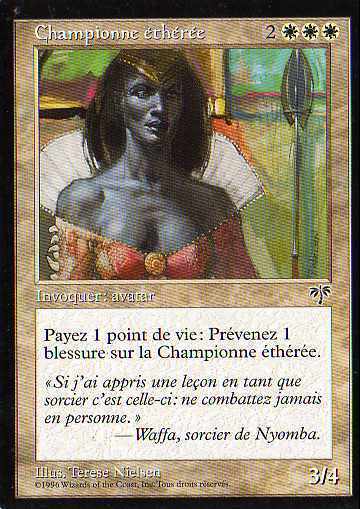 Championne éthérée - Cartes Blanches