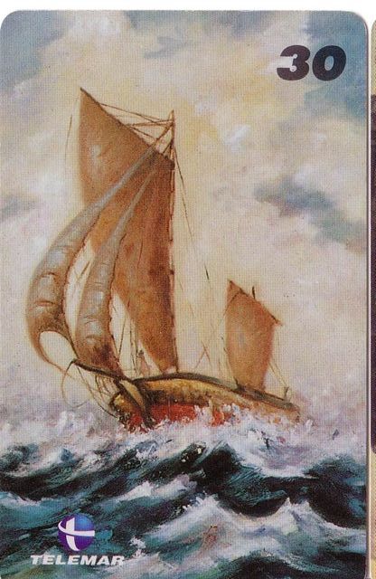 Boat – Sailing Ship - Voilier - Segelschiff - Voiliers Ships –– Boque Velero - Paintings - Brasil - SERIE MARINHAS - Boats