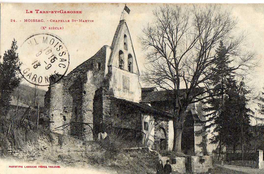 82 MOISSAC Chapelle St Martin, Animée 1913 - Moissac