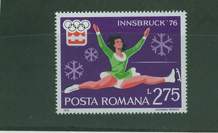 T0453 Patinage Artistique Roumanie 1976 Neuf ** Jeux Olympiques D Innsbruck - Eiskunstlauf