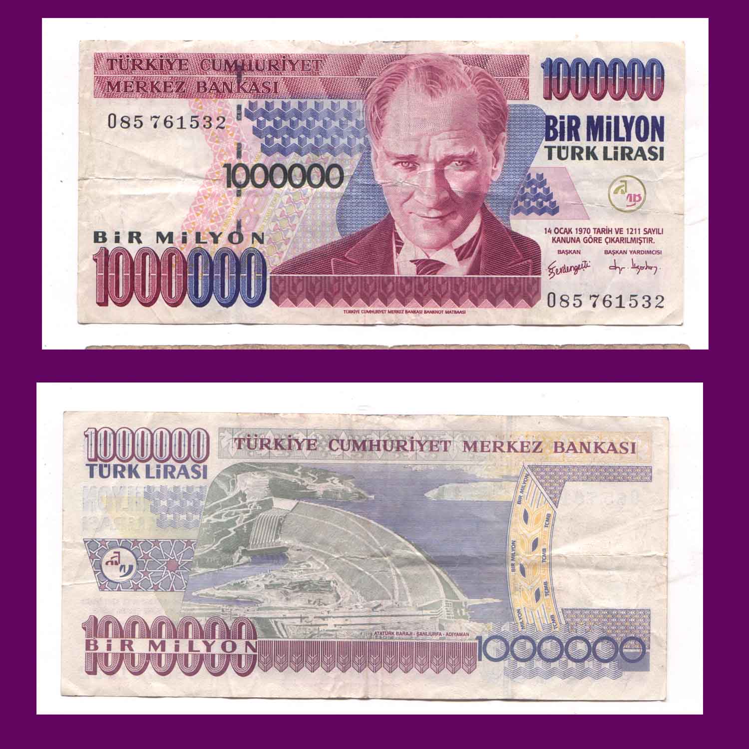 1 000 000 LIRASI 2002 - Turkey