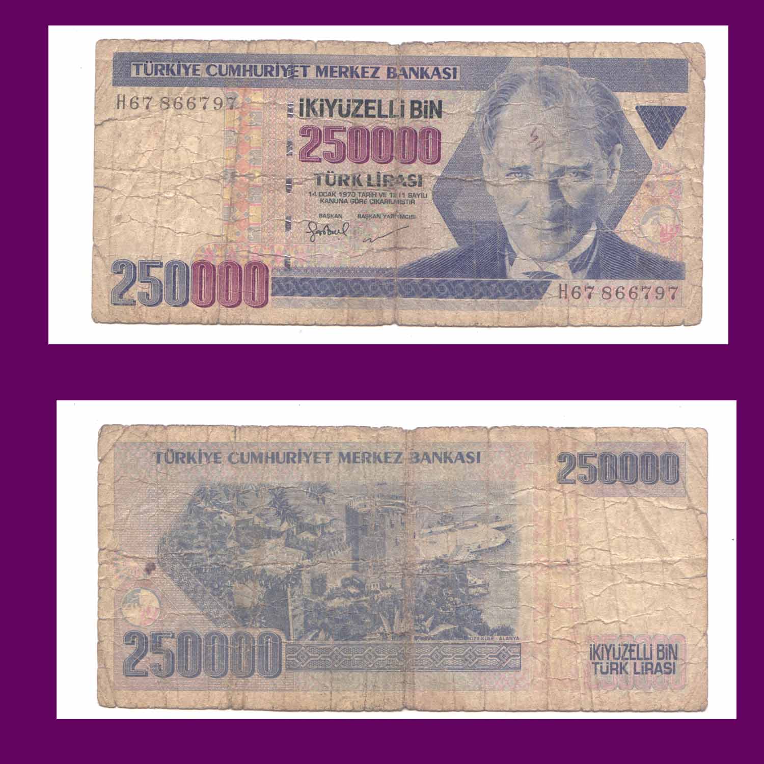 250 000 LIRASI 1970 - Türkei