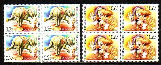 BULGARIE - 2002 - Circus - Europe  Bl.of Four MNH - Circus