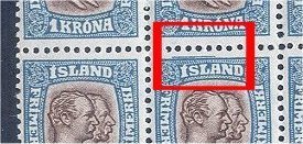 ICELAND 1 Krona "2 Kings" From 1907, PANE OF 25 WITH RARE VARIETY NEVER HINGED **! - Altri & Non Classificati