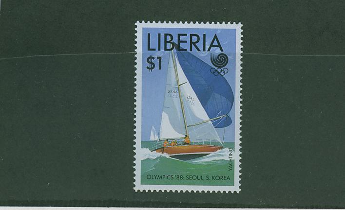 88N0092 Voile 1104 Liberia 1988 Neuf ** Jeux Olympiques De Seoul - Sailing