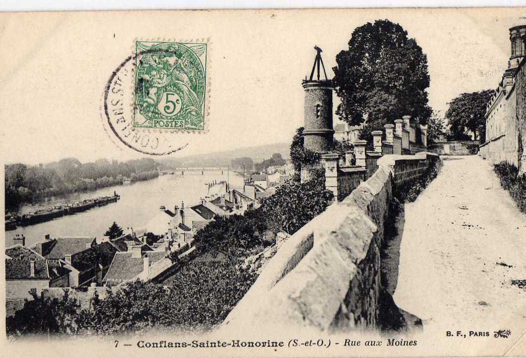 78 CONFLANS STE HONORINE Rue Aux Moines, Ed BF 7, 1907 - Conflans Saint Honorine