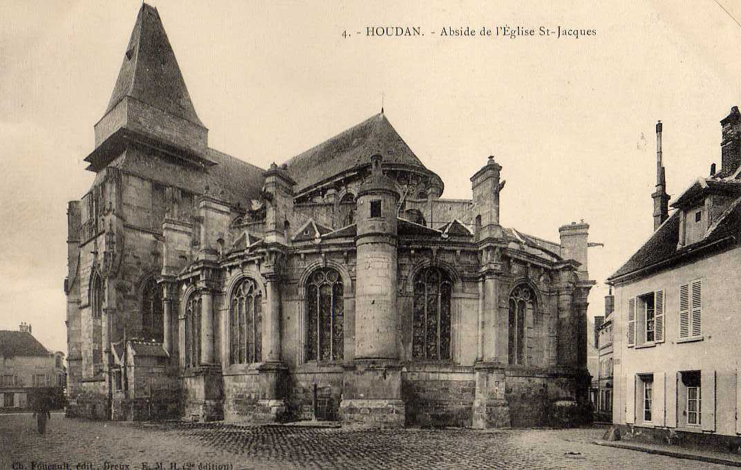 78 HOUDAN Eglise St Jacques, Abside, Ed Foucault 4, 190? - Houdan