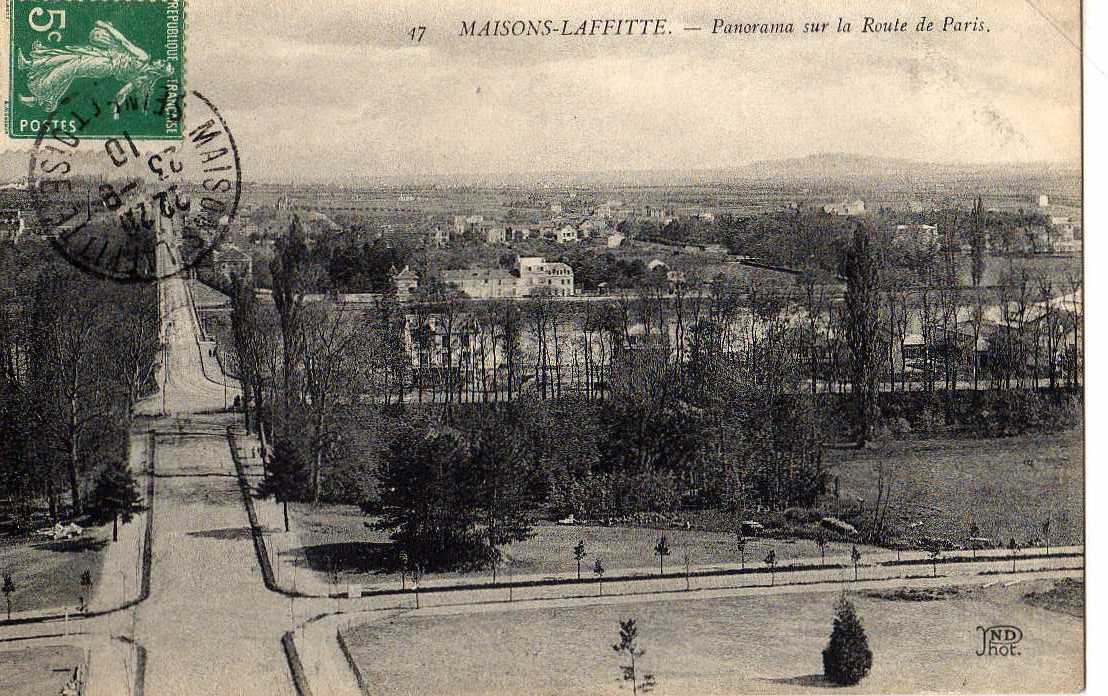 78 MAISONS LAFFITTE Route De Paris, Panorama, Ed ND 47, 1910 - Maisons-Laffitte