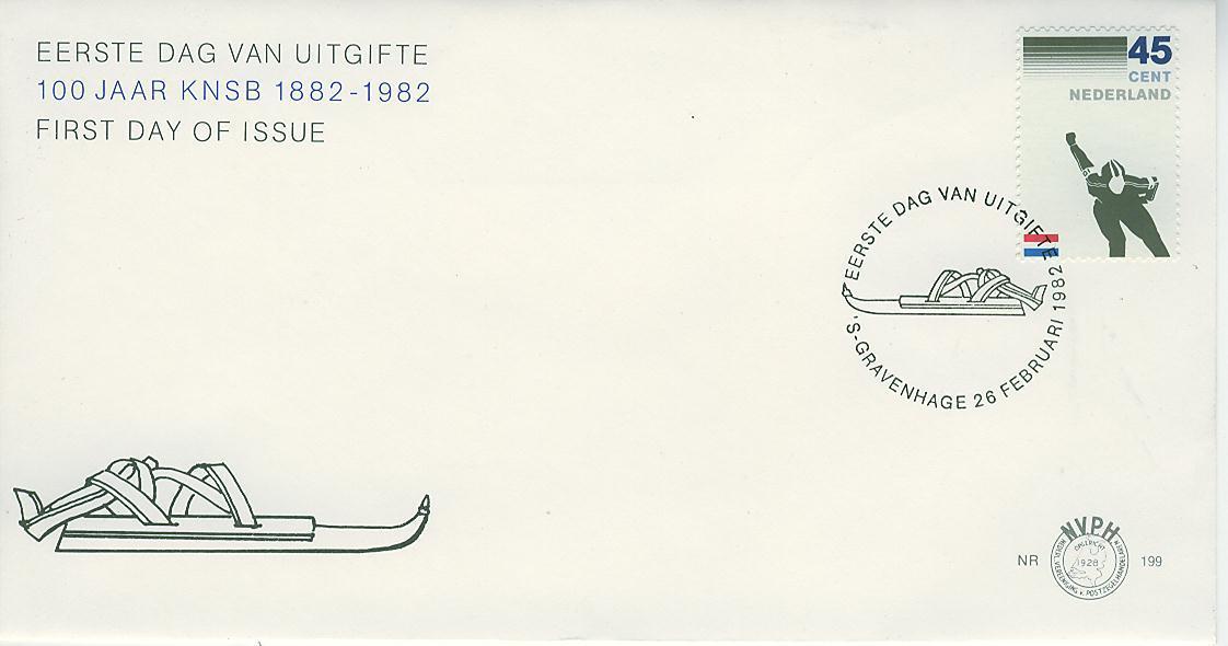 D0307 Federation Royale De Patinage Patin A Glace 1172 Pays Bas 1982 FDC Premier Jour - Figure Skating