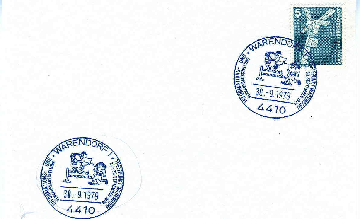 HIPPISME OBLITERATION TEMPORAIRE ALLEMAGNE 1979 WARENDORF - Hípica