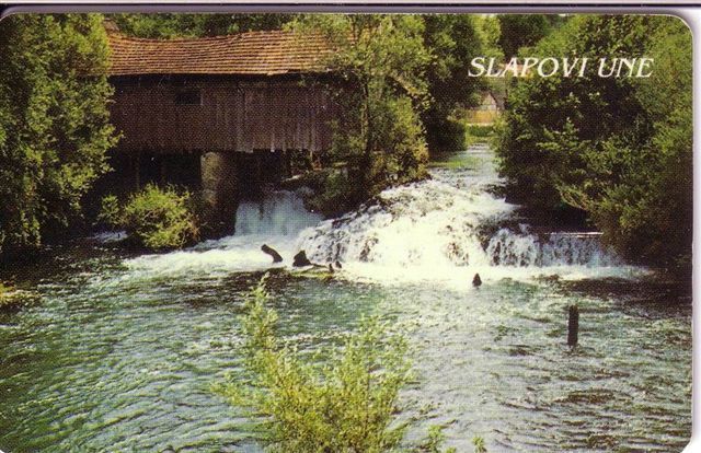 SLAPOVI UNE  ( Bosnia - Old & Rare Card )  Waterfalls Chutes Falls Chute D`eau Waterfall Cataracte Fall Cascade - Bosnie