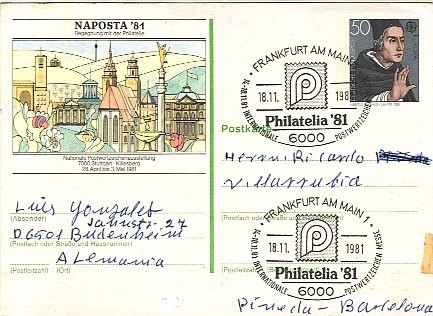 2678. Entier Postal FRANKFURT (Allemagne) 1981 - Autres & Non Classés